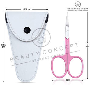 Tijeras para Cutículas de Acero Inoxidable con Mango Rosa, para Diestros, con Logotipo Personalizado, Precio Competitivo, Alta Calidad, Crea Tu Propio Diseño - Product Image 2