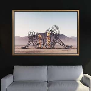 Sculpture d'Alexandre Milov, décoration murale moderne, toile imprimée, œuvre d'art, toile encadrée dorée - Product Image 1