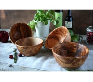 Ensaladera de madera de teca natural con acabado seguro para alimentos de alta calidad - Product Image 2