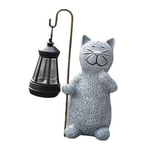 Decorative Solid Cat <b>Solar</b> <b>Lamp</b> Farmhouse Lawn Garden Display Handmade Solid Sculpture And Showpiece Elegant <b>Lamp</b> - Product Image 3