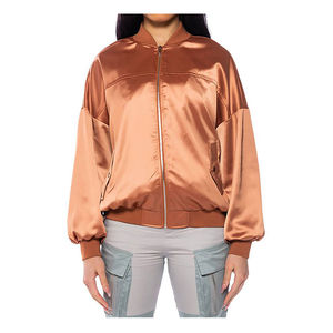 Veste universitaire en satin respirant de haute qualité pour femmes de taille personnalisée avec logo personnalisé et traitement fini de broderie - Product Image 1