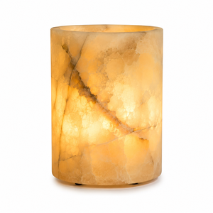 Jarrón de Mármol Ónix Pulido Natural, Hecho a Mano, Ecológico, Lámpara Nocturna de Piedra Brillante, Decoración para el Hogar, Venta al Por Mayor - Product Image 1