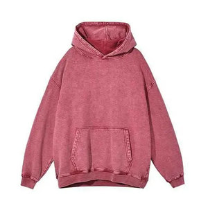 Sudadera con capucha térmica personalizada de alta calidad 100% algodón lavado ácido Sudadera con capucha lavada Vintage para hombres - Product Image 4