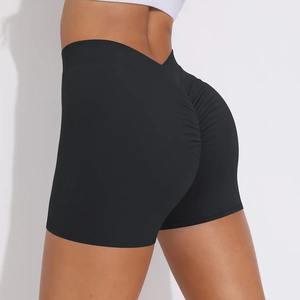 Venta al por mayor de pantalones cortos de Yoga de cintura alta Correr Fitness Deportes Pantalones cortos de Yoga ajustados para mujeres 2026 - Product Image 4