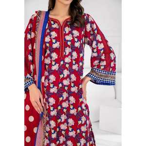 Conjunto de traje de jardín sin coser de 3 piezas rojo para mujer - Product Image 5