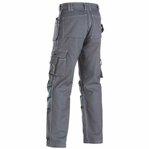 Haute qualité hommes Double genouillère Cargo travail pantalon Durable fonctionnel toile taille moyenne vêtements de travail décontractés droite fabriqué en inde - Product Image 6