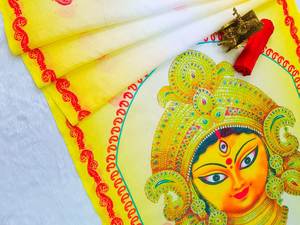 Trendy Digital Print Lino Saree Estilo Casual para Fiestas y Graduaciones - Product Image 2