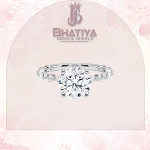 Bague de fiançailles de luxe Moissanite pour femmes classique coupe ronde Halo conception en argent Sterling diamant fin bijoux de mariage - Product Image 5