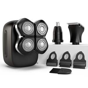 Afeitadora Eléctrica Inalámbrica Recargable para Cabeza y Cuerpo, Uso en Seco/Húmedo, para Cabeza Calva, Espalda e Ingle, Impermeable IPX7, Lavable, con Función Giratoria - Product Image 1