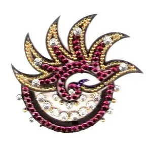 핑크 화이트와 골드 스톤 인도 바디 문신 독특한 패턴 피부 안전 비 독성 임시 다이아몬드 돌 PVC 기지 놀라운 스티커