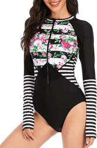 ชุดว่ายน้ำกันรังสียูวีแบบซิปแขนยาวสำหรับผู้หญิง คุณภาพสูงจากโรงงาน รุ่นใหม่มาแรง เหมาะสำหรับดำน้ำ ว่ายน้ำ เล่นเซิร์ฟ แห้งเร็ว - Product Image 4