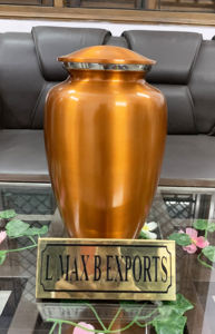 โกศเพลิงศพอลูมิเนียมสําหรับผู้ใหญ่สีน้ําเงินกรมท่าสําหรับเถ้ามนุษย์พร้อมถุงกํามะหยี่ฟรีราคาส่ง - Product Image 3