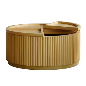 Mesa de Centro Práctica Hecha a Mano con Tapa Elevadora y Almacenamiento, Madera de Caoba Sólida, Mueble Multifuncional Moderno para Sala de Estar, 1 Año de Garantía - Product Image 2