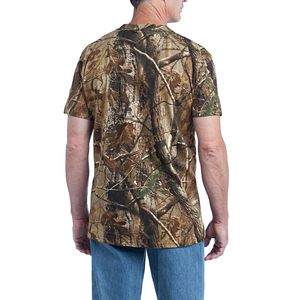 Haute qualité impression par sublimation personnalisée 100% polyester séchage rapide t-shirts hommes camouflage à manches courtes pêche chasse t-shirts - Product Image 4