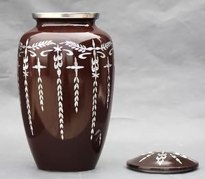 Modern & Stylish Durable Metal <b>Memorial</b> Urn for Adult Ashes Cremation Keepsake for Male and Female Funeral Decorative Use - Product Image 4