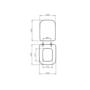 Standard CONCA pour couvercle de siège de toilette en céramique Champagne - Product Image 4