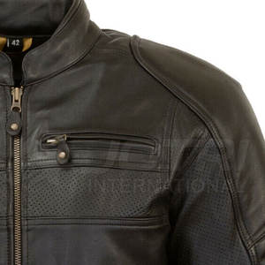 Nouveauté Veste de moto homme en cuir de haute qualité Veste de moto homme en cuir de quantité minimale de commande basse Veste de moto homme en cuir - Product Image 4