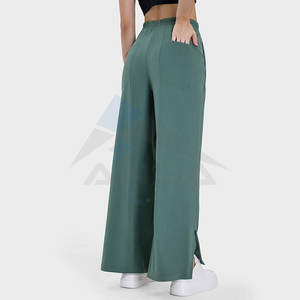 Pantalons de survêtement pour femmes, couleur unie, style ample, avec cordon de serrage, jambes droites, surdimensionnés, confortables, décontractés, pour se détendre - Product Image 3