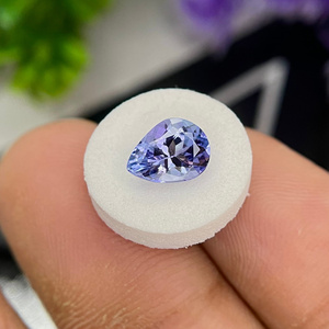 Piedra preciosa de tanzanita bicolor Forma de pera púrpura y azul natural con lupa de corte ovalado Zoisita limpia - Product Image 2