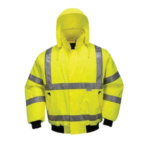 Chaqueta de Trabajo de Poliéster con Franjas Reflectantes OEM, Uniforme de Seguridad Industrial para Exteriores Clase 2 de Alta Visibilidad, Resistente con Múltiples Bolsillos - Product Image 4