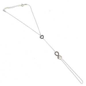 Collier Fashion Power en argent sterling 925 avec pendentif Shahmaran infini en pierre noire - Product Image 4
