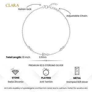 Chevillères/Payals en argent 925 pour femmes et filles - Chevillères fines 100% réelles - Product Image 5