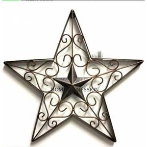 Hecho a mano Premium Color plata estrella colgante hecho a mano aspecto elegante decoración colgante de Navidad Metal suministros de Artes Creativas - Product Image 2