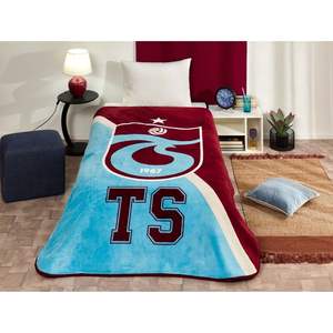 Manta Raschel con Logotipo de Trabzonspor, Licenciada, de Cristal, Personalizada, Cálida, para Cama, Hogar, Invierno, con Estampado para Dormitorio - Product Image 1