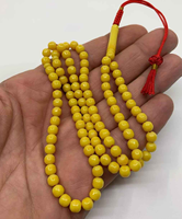 CRESCENT CRAFTS Tasbih musulman en résine, 8 mm, peint à la main, écologique, décoration d'intérieur, chapelet de prière, pompon islamique