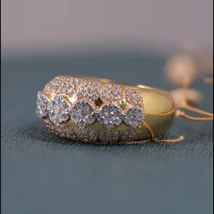 Anillos Finos de Moissanita VVS con Baño de Oro Rosa y Diamantes Iced Out, Corte Brillante, Certificación IGI Original, Estilo Hip Hop para Hombres, Ideales para Fiestas - Product Image 6