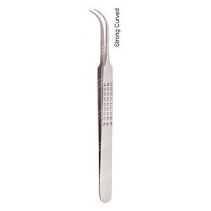 Pince à épiler d'extension de cils en acier inoxydable incurvée forte couleur argent différents modèles de haute qualité - Product Image 6