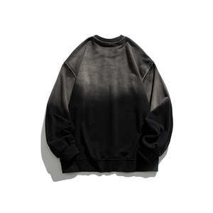 Sudadera con capucha informal de cuello redondo para parejas, con estampado de letras y combinación de colores degradados lavados, Colección Otoño 2026 - Product Image 4