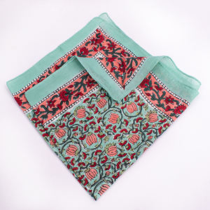 Foulard carré en coton imprimé floral unisexe, bandana, couvre-chef, cache-cou, protection faciale, pour sports de plein air, usage quotidien, voyage, protection de la peau - Product Image 2