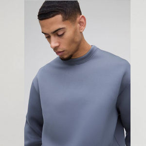 Sudadera de gran tamaño Unisex de algodón de alta calidad, Sudadera de cuello redondo bordada personalizada de talla grande para mujer, sudadera para hombre - Product Image 5