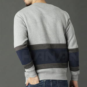 Sudaderas de manga larga para hombre con forro polar antipastillas y costuras duraderas con opción de etiqueta privada - Product Image 3
