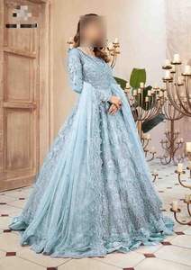Nouvelle collection de vêtements pakistanais et indiens de haute qualité, tendance, vente en gros, robes de mariée imprimées pour femmes, couleur bleue, robe maxi fantaisie - Product Image 3