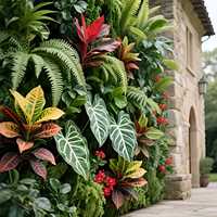 2 panneaux muraux de plantes artificielles en plastique, style clôture en bois, pour décoration verticale intérieure et extérieure