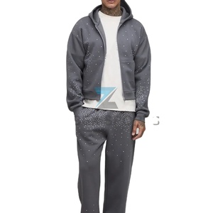 Sweat à capuche premium orné de strass pour hommes – Fabricant de sweats à capuche pour hommes avec strass – Vêtements personnalisés - Product Image 1