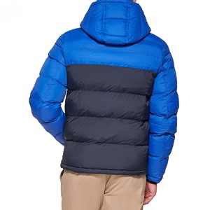 Manufacturer Wholesale 2 Tone Casual Street Winter <b>Hood</b> <b>Puffer</b> <b>Jacket</b> Custom <b>Waterproof</b> Down <b>Puffer</b> <b>Jacket</b> for MenDDP Shipping - Product Image 3