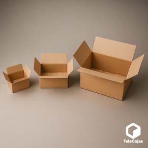 Caja Baja Mediana de Cartón Kraft 305x228x102 mm con Solapas Resistentes, Impresión UV en Color Marrón Kraft para Envíos - Product Image 5