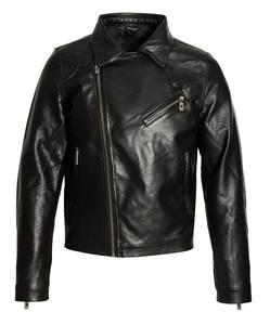 <b>Mens</b> Motorcycle Classic Leather <b>Jacket</b> Retro Racer Cafe Bikers Real Genuine Leather Removeable Shearling Fur Collar Vintage OEM - Product Image 3