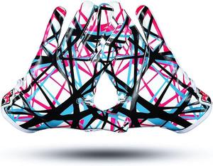 Guantes de Receptor de Fútbol Americano Profesionales Personalizados con Agarre Adhesivo, Ligeros, Transpirables, con Protección para Dedos y Pulgares, Cierre con Cordones - Product Image 2