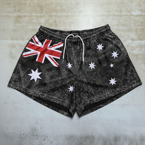 Impression personnalisée par sublimation drapeau australien agriculteur extérieur Rugby Football Footy Shorts avec poches zippées pour homme - Product Image 6