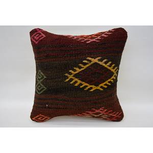 Coussin Kilim Bohème Multicolore 12x12 Inch Luxury Silk Cushion Woven Vintage Print Square Cushion for Floor Christmas Decor - Product Image 1