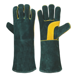Guantes de soldadura de cuero Guantes DE PROTECCIÓN DE TRABAJO DE doble palma Guantes de trabajo de seguridad de soldadura de manga larga de algodón - Product Image 5