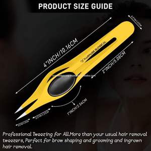 Juego de Pinzas para Cejas Profesionales, 6 Piezas, Herramientas de Belleza de Acero Inoxidable, Aplicador de Cejas, Kit de Modelado de Cejas - Product Image 4