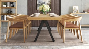 High Quality Teak Wood Chair Marcelino Solid Teak Wood Modern Dining Chair with <b>Cushion</b> with Black Finis - Product Image 6