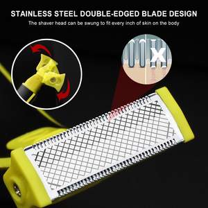 Afeitadora Eléctrica Recargable USB para Hombre, Uso en Seco/Húmedo, Rotatoria Corporal y Facial, con Peine Limitador, IPX7, para Barba y Cuidado Corporal - Product Image 5