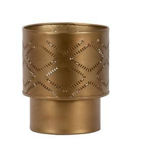 Vela de Metal con acabado de cobre, soporte votivo, luz de vela, mesa de cena, centro de mesa, soporte votivo, vela acabada chapada en cobre Se - Product Image 3