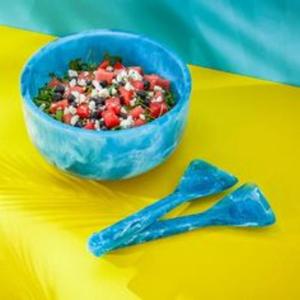 Bol en résine durable pour servir au quotidien élégant polyvalent léger élégant fait à la main décoratif moderne unique cuisine artistique - Product Image 4